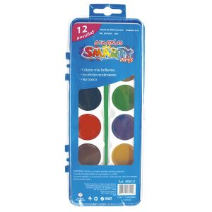 Acuarela de Plástico Estuche con 12 Colores